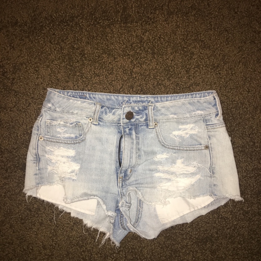 American eagle high rise jean shorts
